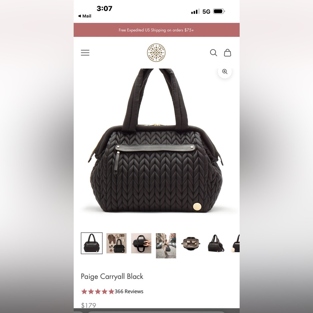 HAPP PURSE DIAPER BAG | BLACK